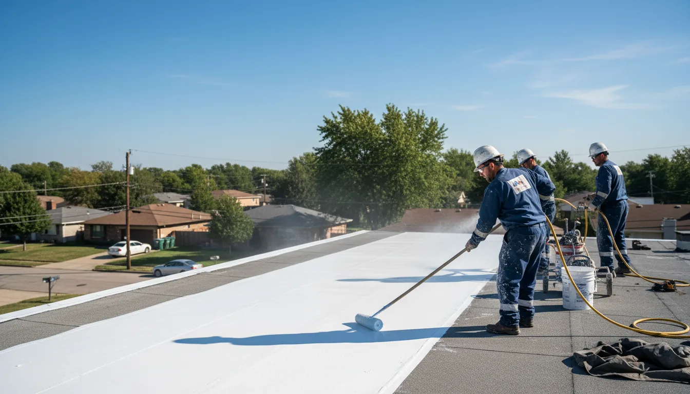 Commercial roof coating in Barney, ND near me